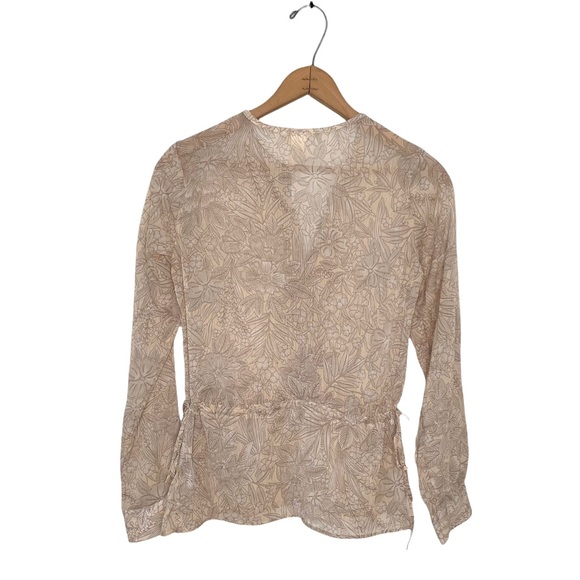 H&M | Chiffon Floral Print Long Sleeve Blouse - Picture 3 of 7